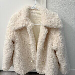 Korean brand fur jacket white coat - like new